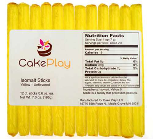 Isomalt Sticks - Yellow - Click Image to Close